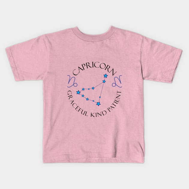 Capricorn Graceful Kind Patient Kids T-Shirt by MikaelSh